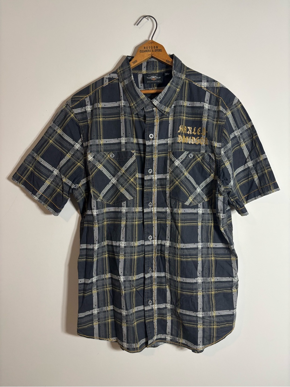Harley Davidson Motorcycles Button Up Shirt Mechanic Biker XL
